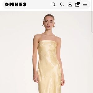 Strapless butter yellow Dress